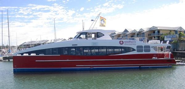  The newly-built Spirit of Queenstown gets ready to set sail.
